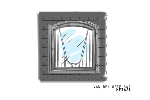 draairaam met glas en V luik_1
