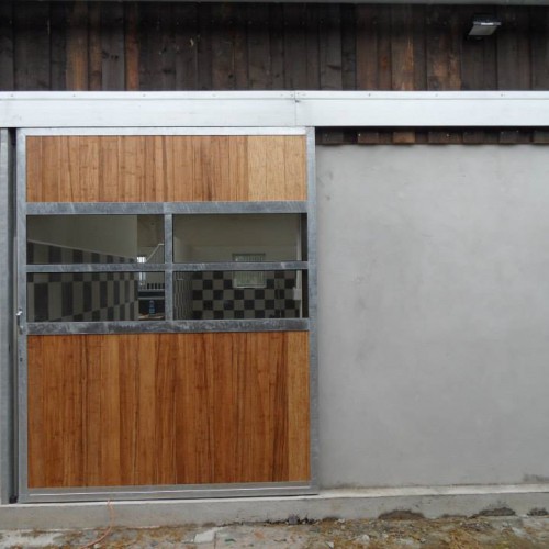 Enkele schuifdeur met glas